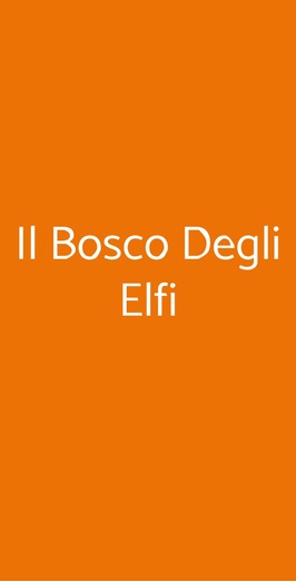 Il Bosco Degli Elfi, Genova