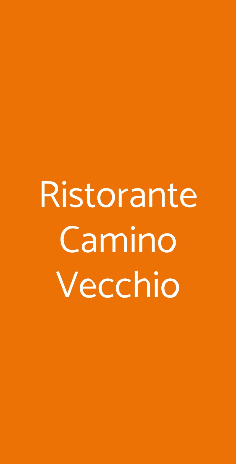 Ristorante Camino Vecchio, Fossato di Vico