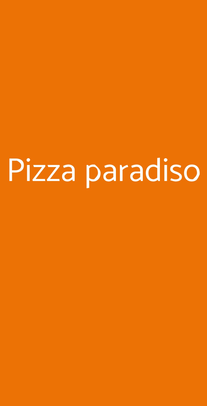 Pizza paradiso Perugia menù 1 pagina
