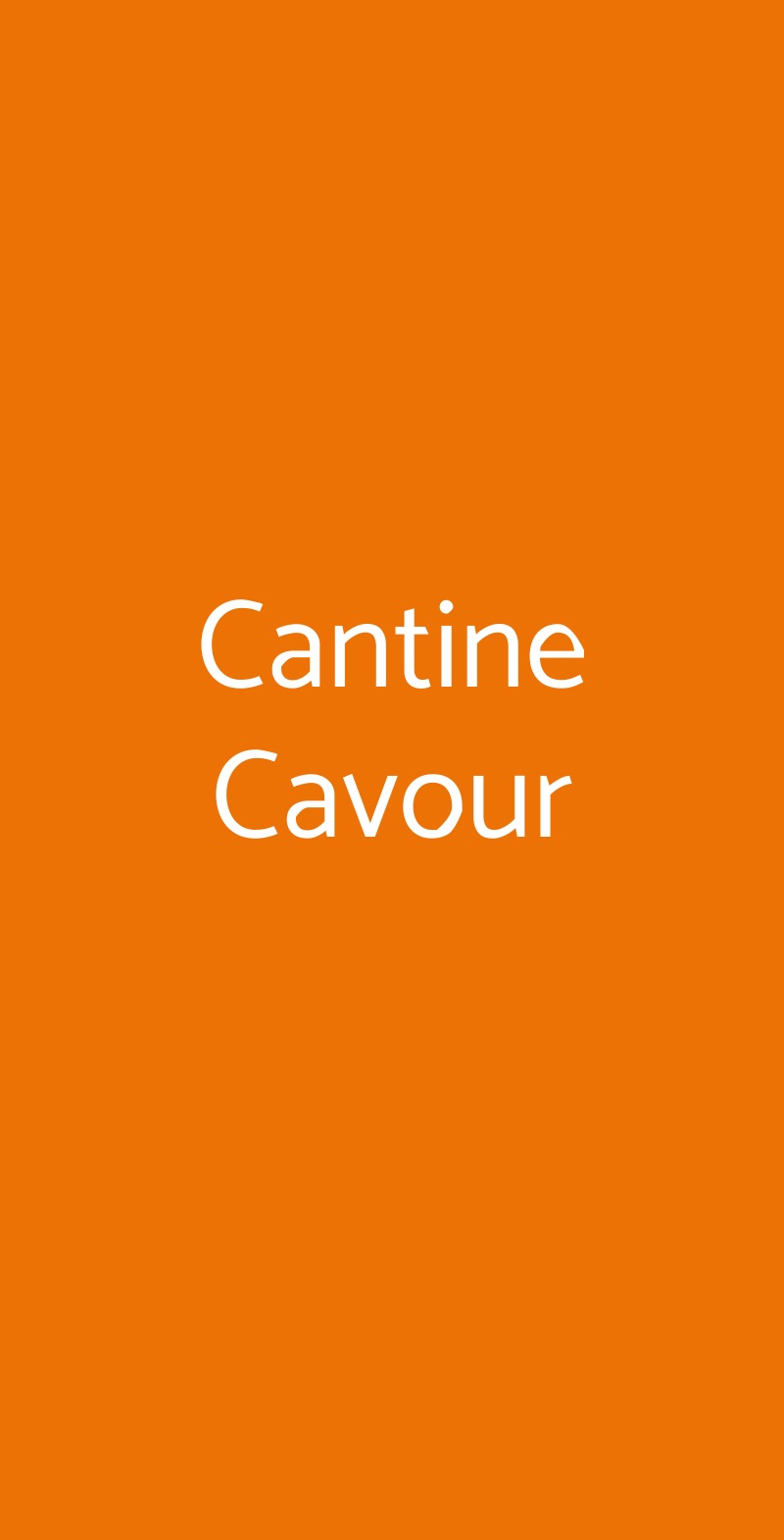 Cantine Cavour Roma menù 1 pagina