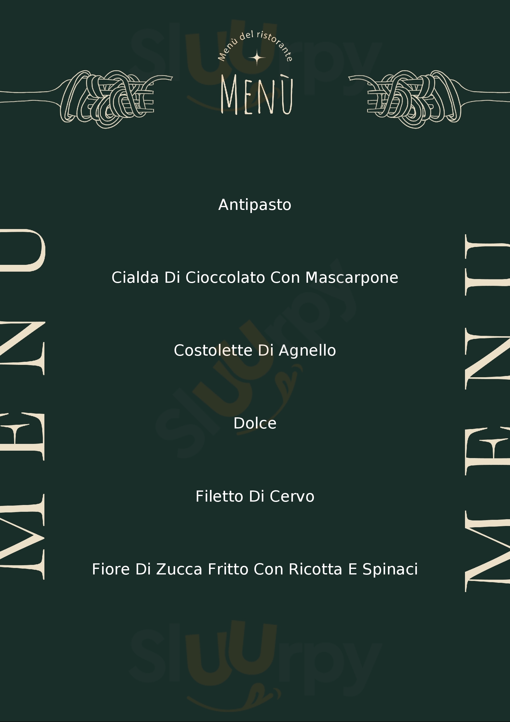 Ristorante Antica Osteria Ossana menù 1 pagina