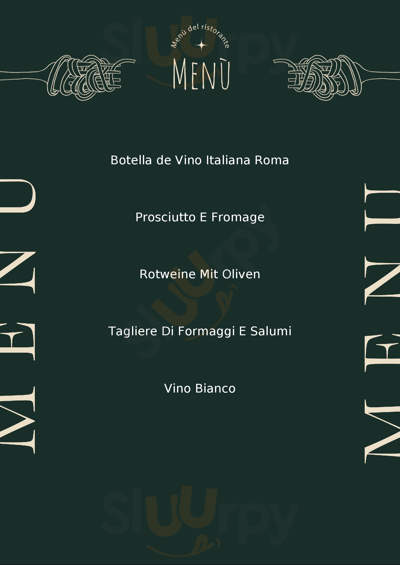 Al Vino al Vino Roma menù 1 pagina