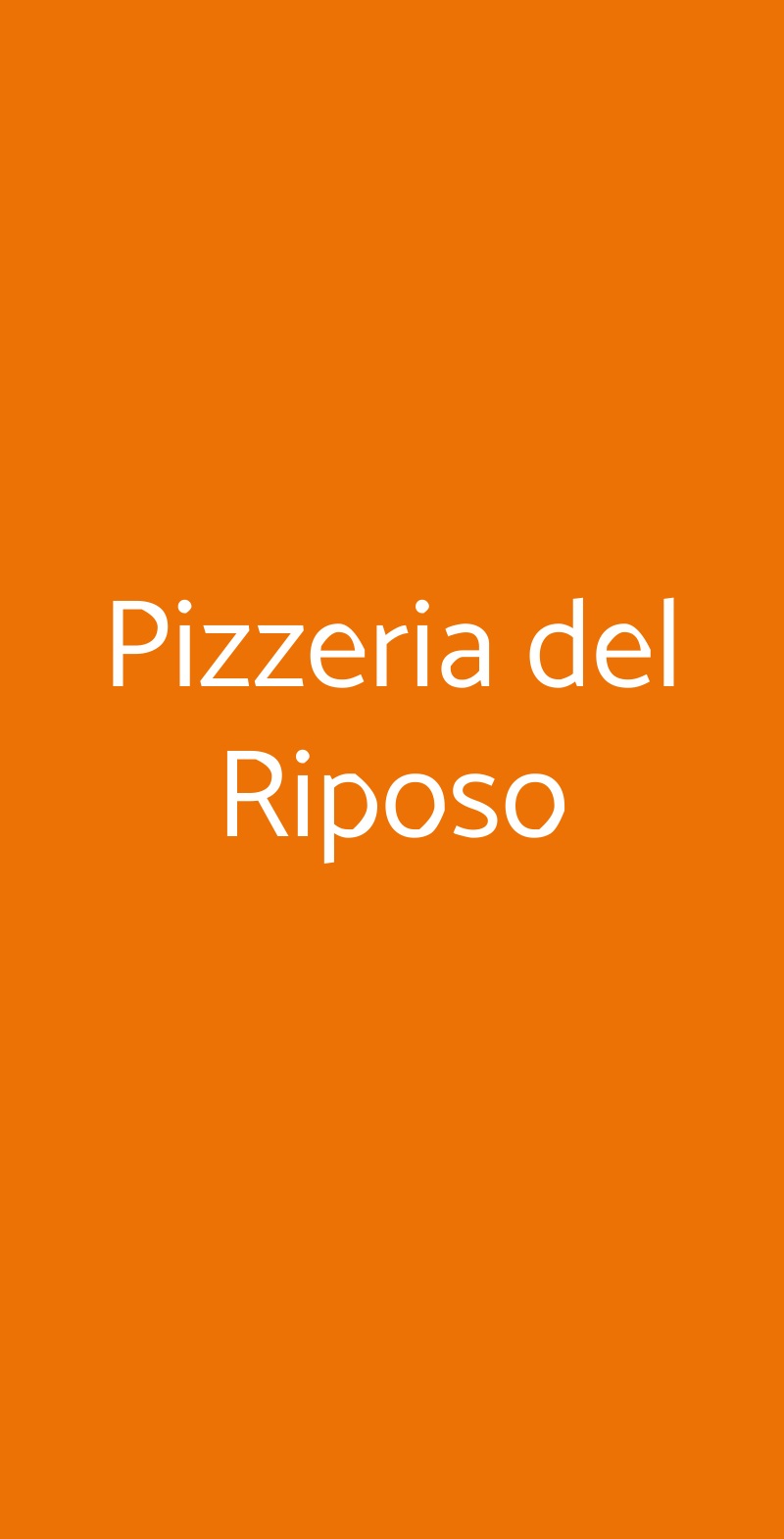 Pizzeria del Riposo Oriolo Romano menù 1 pagina