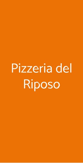 Pizzeria Del Riposo, Oriolo Romano