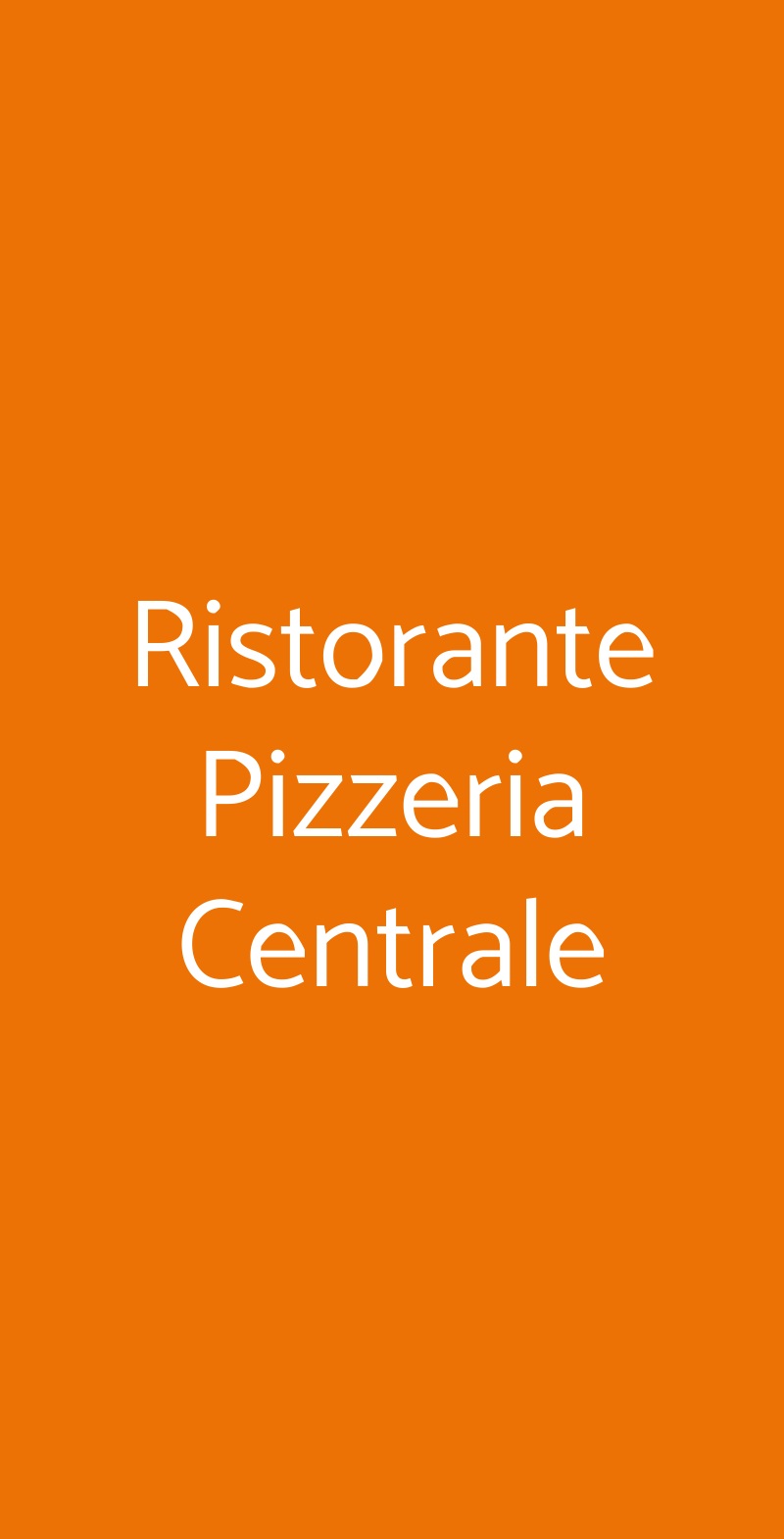 Ristorante Pizzeria Centrale Flavon menù 1 pagina
