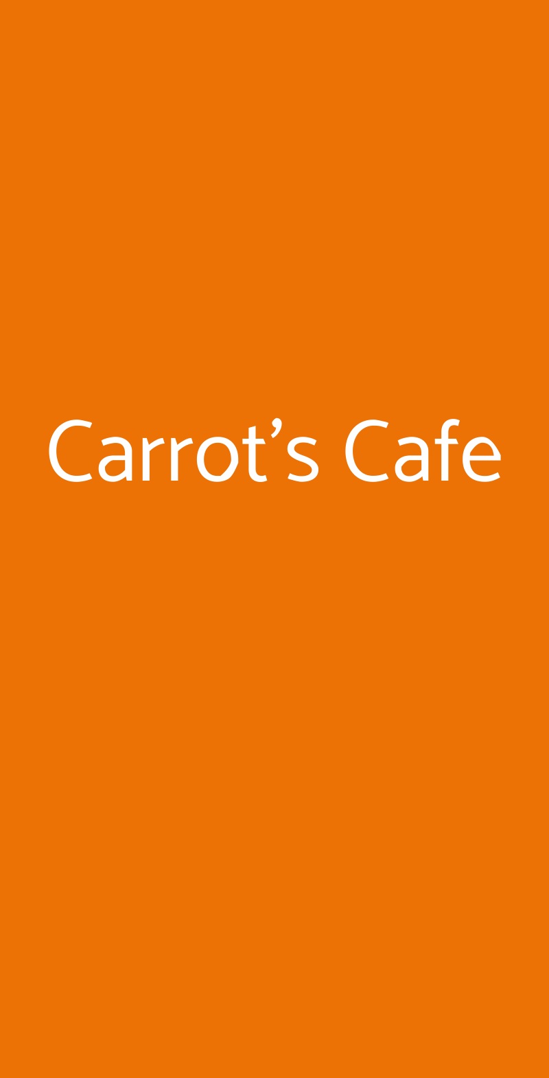 Carrot's Cafe Roma menù 1 pagina
