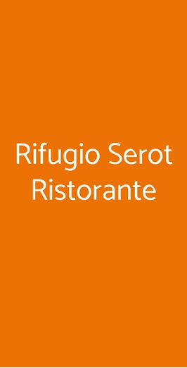 Rifugio Serot Ristorante, Roncegno Terme