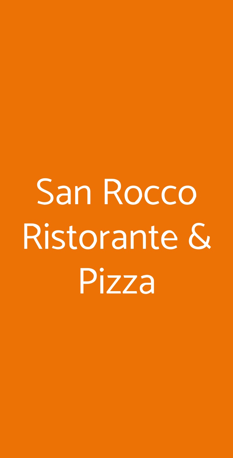 San Rocco Ristorante & Pizza Peio menù 1 pagina