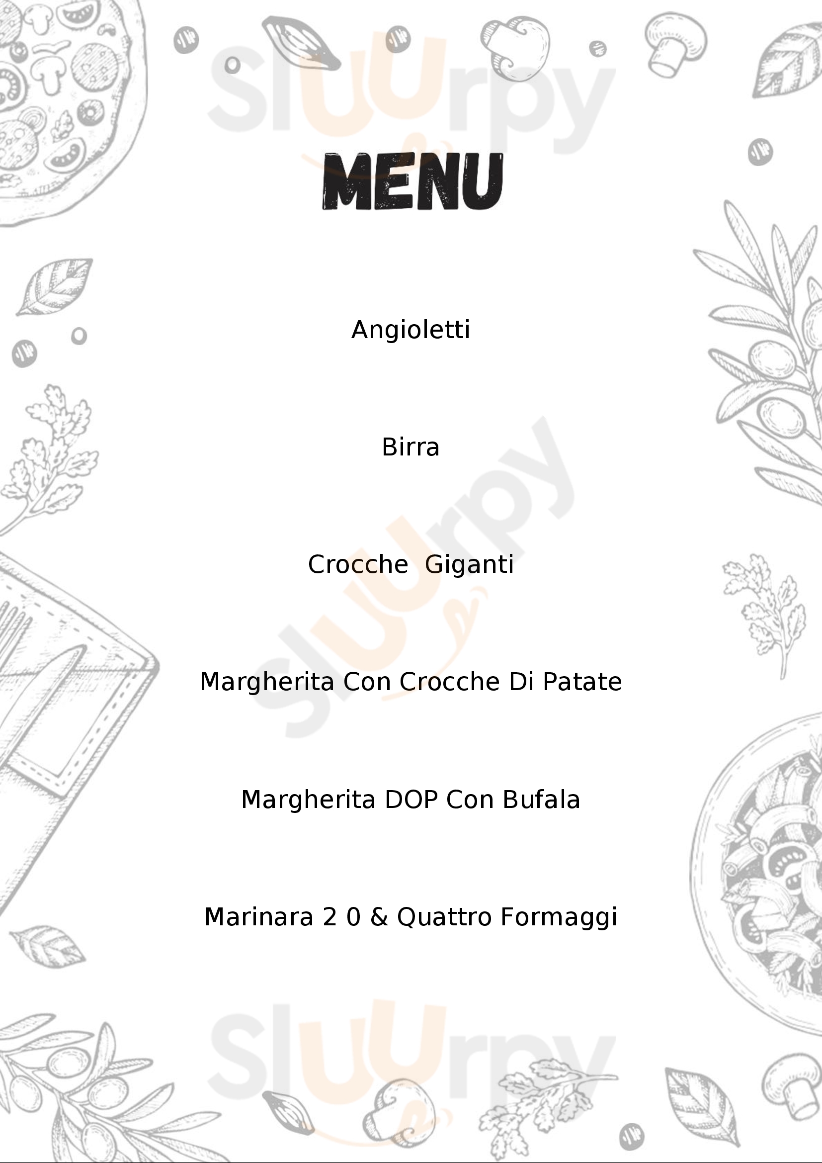 Antica Pizzeria Condurro Vomero Napoli menù 1 pagina