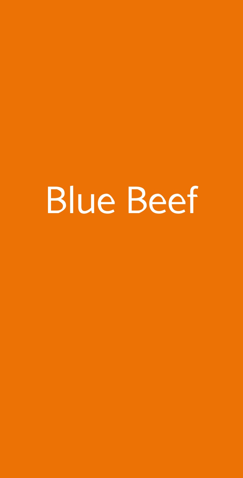 Blue Beef Roma menù 1 pagina