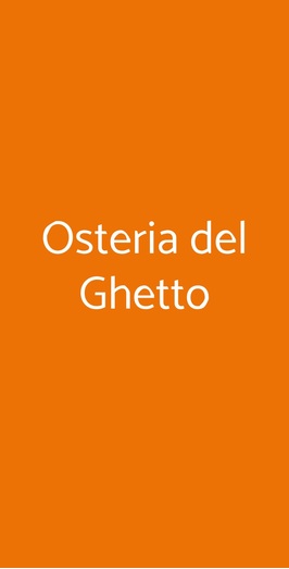 Osteria Del Ghetto, Ferrara