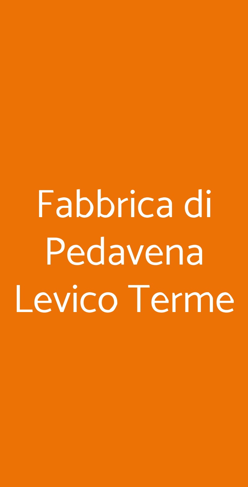 Fabbrica di Pedavena Levico Terme Levico Terme menù 1 pagina