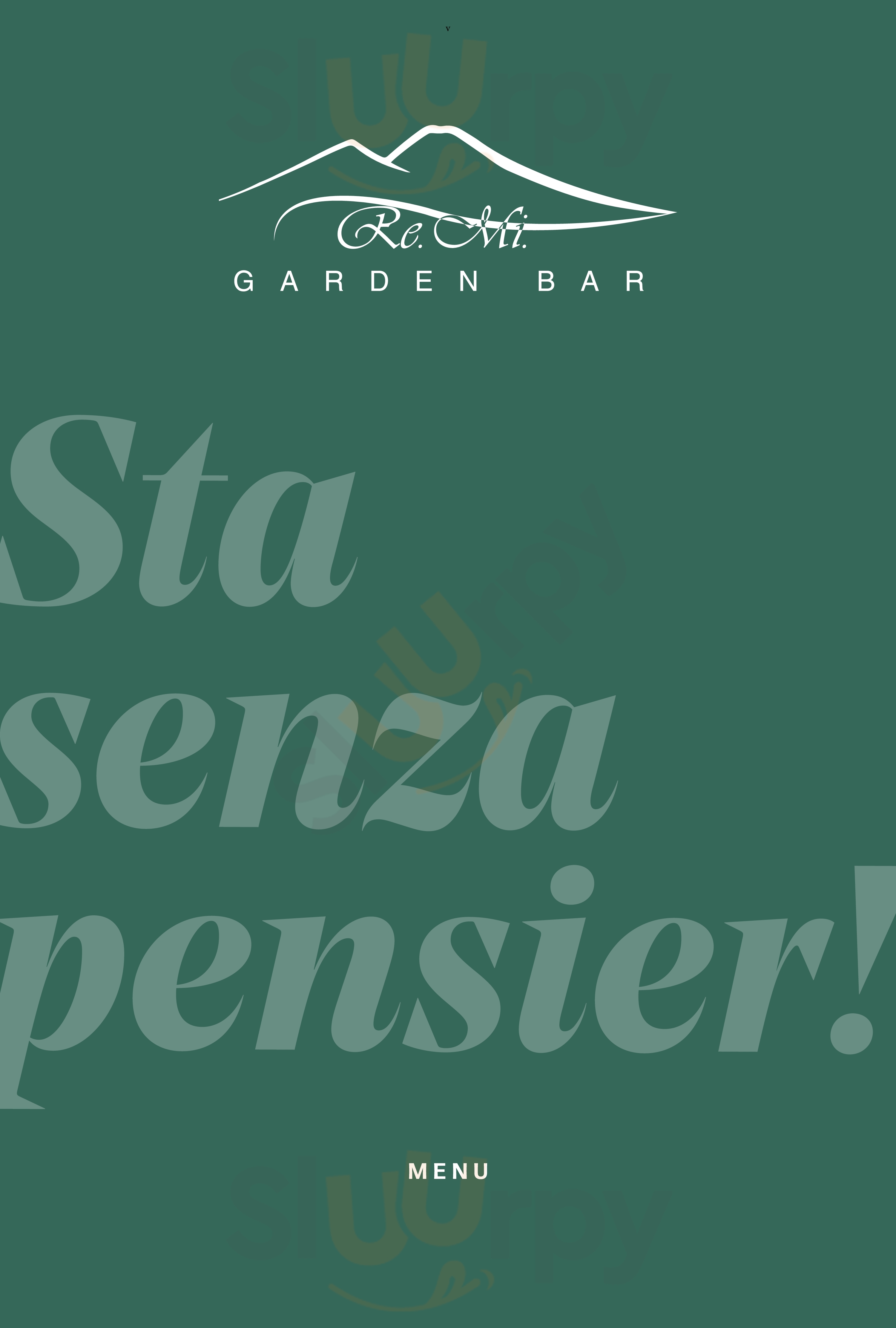 Garden Bar Como menù 1 pagina