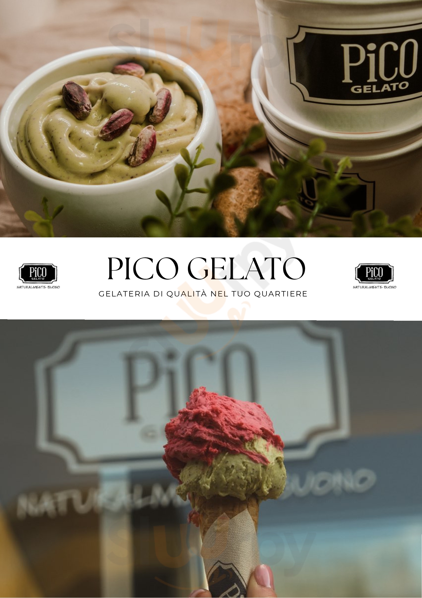 Pico Gelato Parioli Roma menù 1 pagina