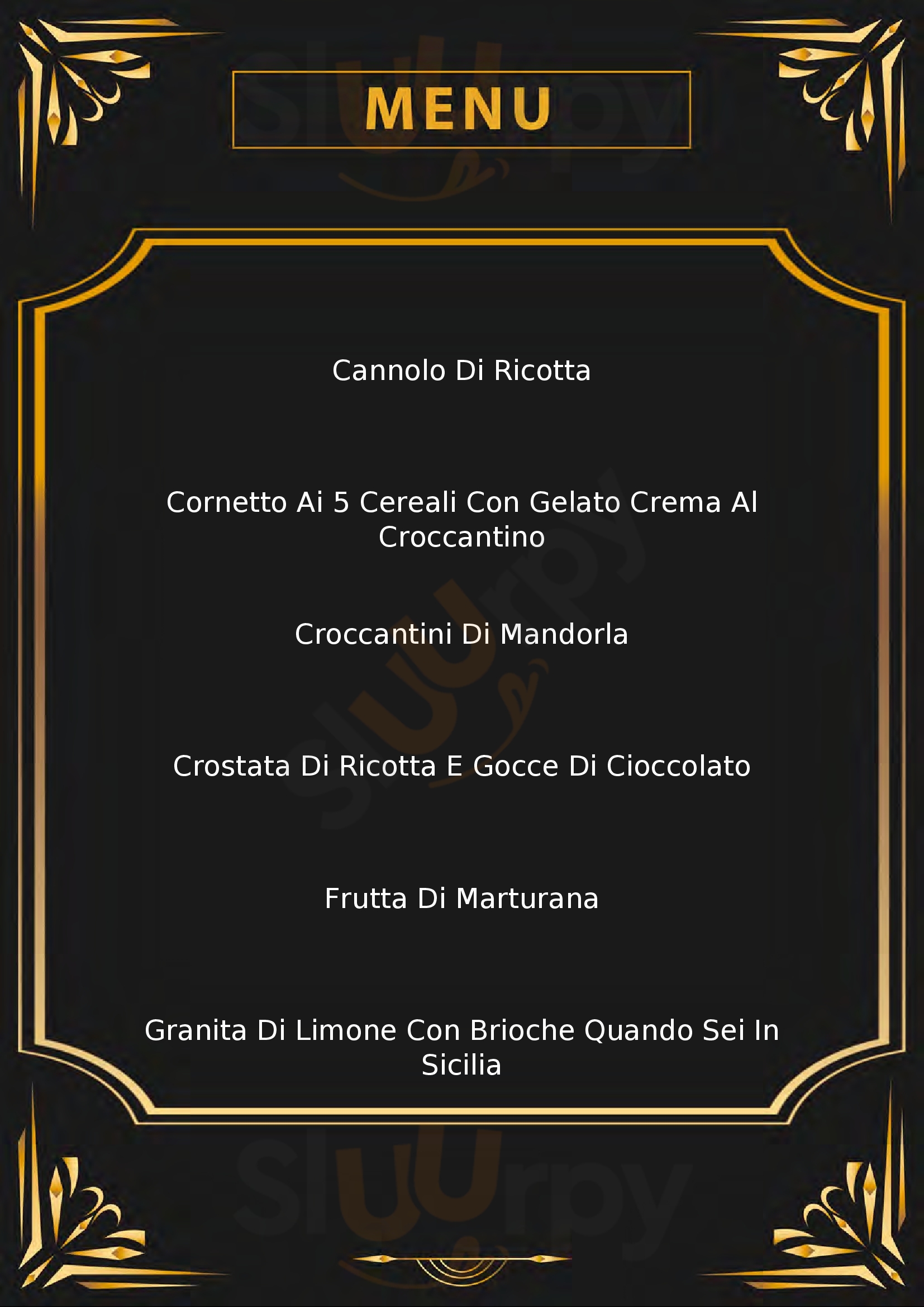 Pasticceria Carusotto Giacinto Canicatti menù 1 pagina