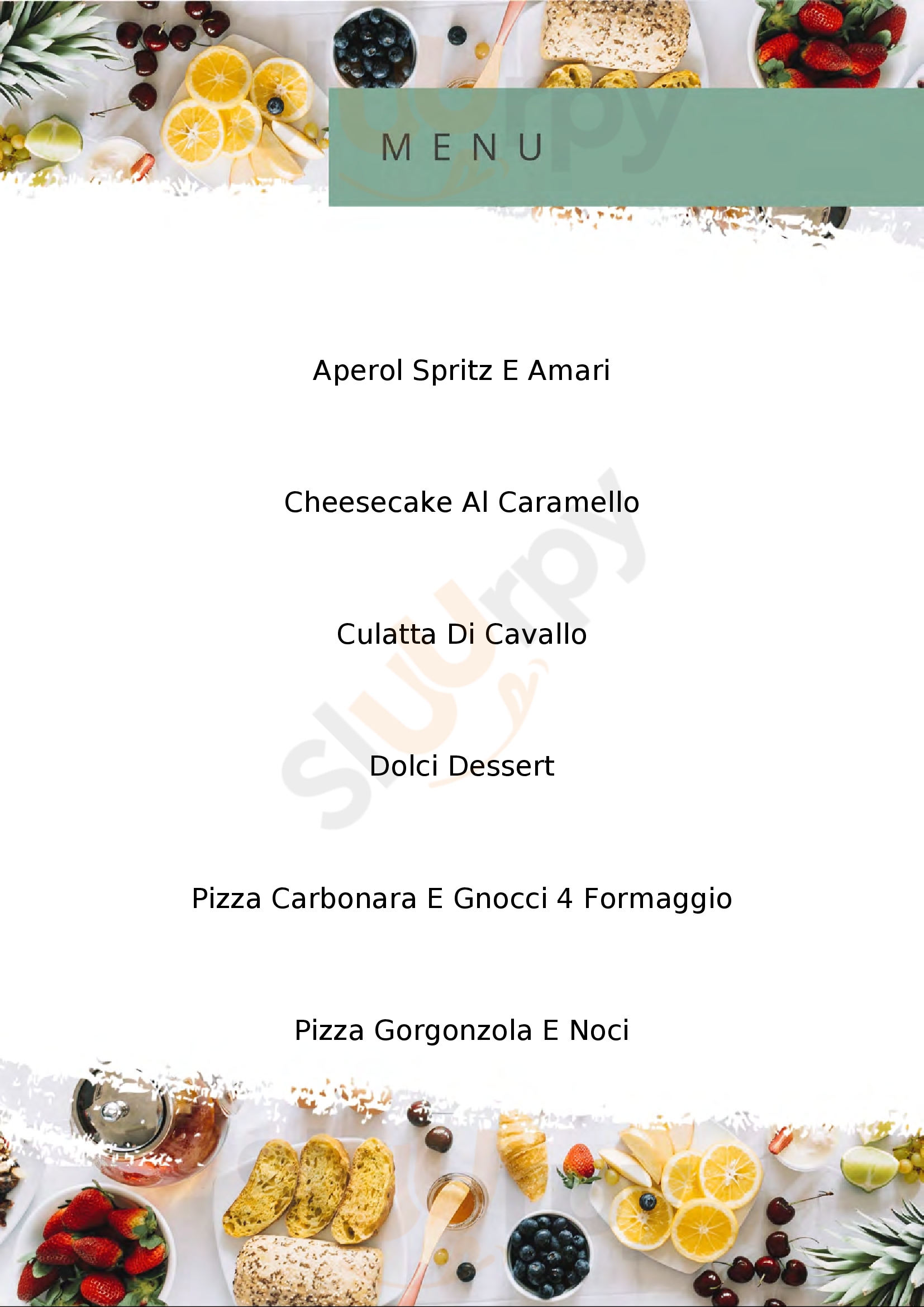 Ristorante Pizzeria Caroline Cagliari menù 1 pagina