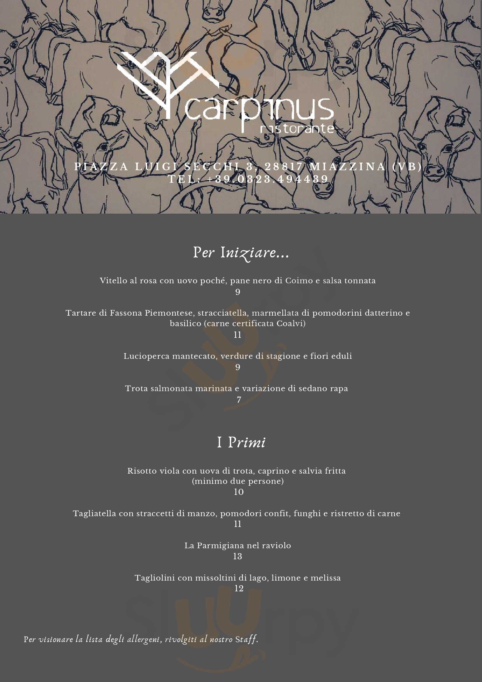 Ristorante Carpinus, Miazzina