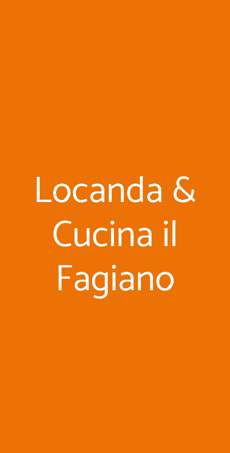Locanda & Cucina il Fagiano Settepolesini menù 1 pagina