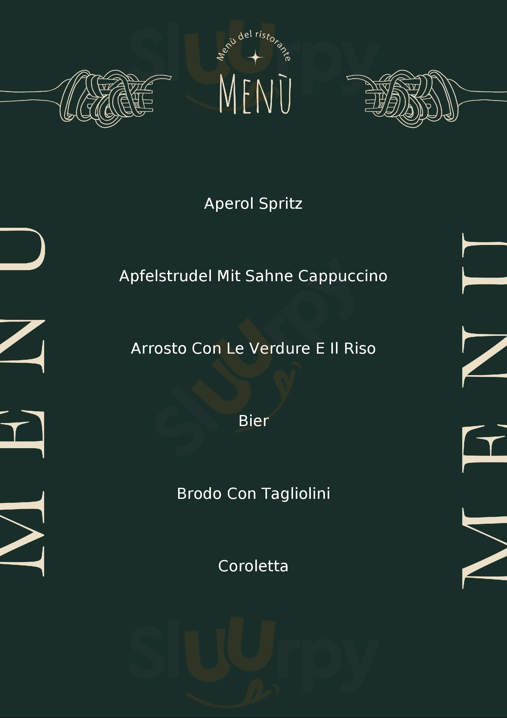Café Ristorante Zentral San Leonardo in Passiria menù 1 pagina