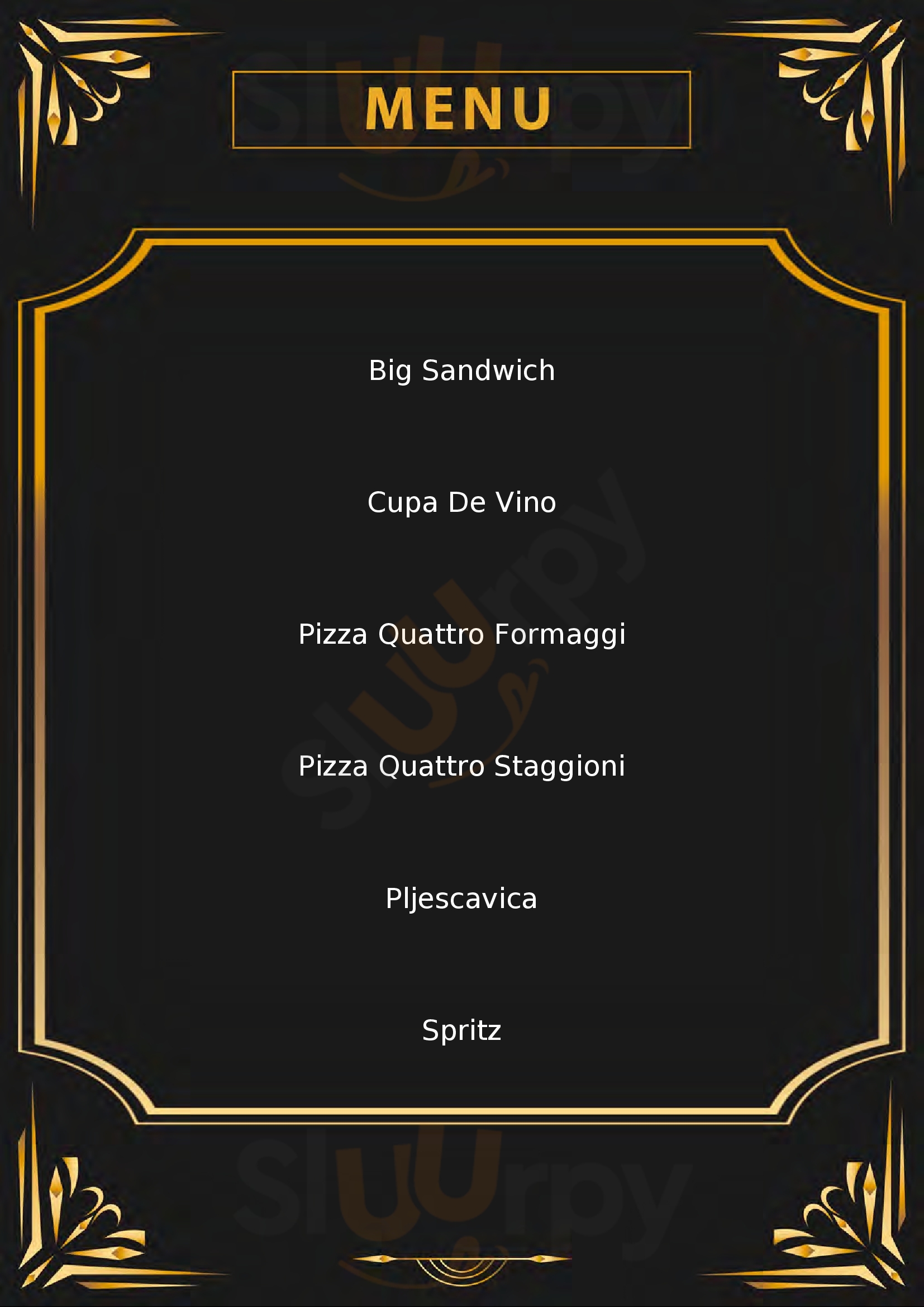 Pizzeria e ristoclub Al Volo Treviso menù 1 pagina