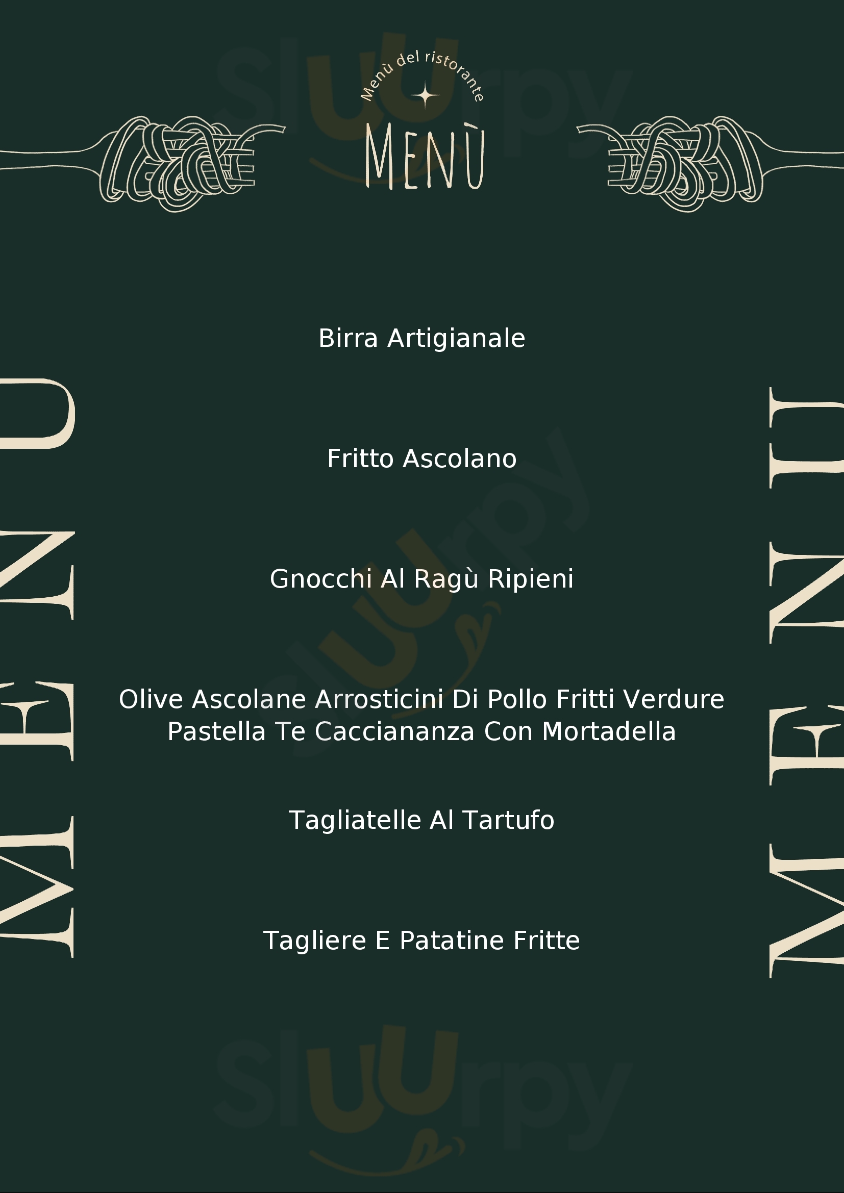 Antica Osteria Ascolana Ascoli Piceno menù 1 pagina