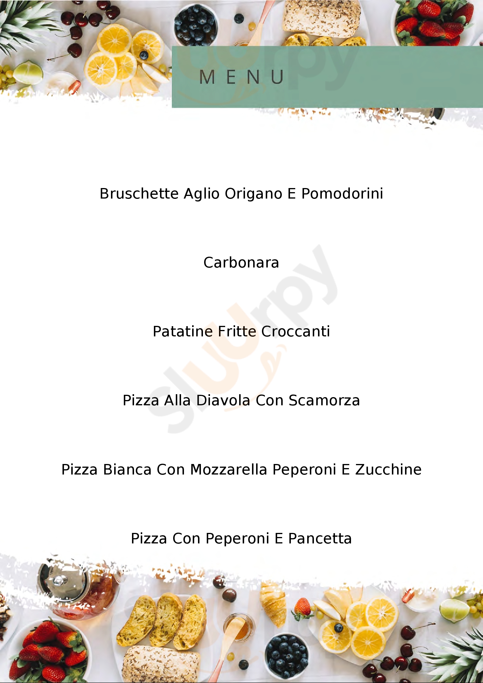 Pizzeria Diego Bergamo menù 1 pagina