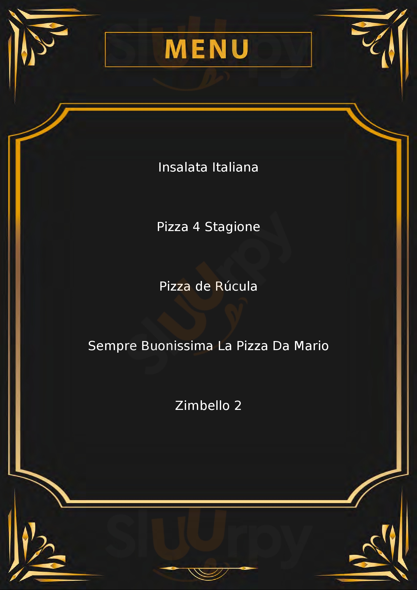 Pizzart Turi menù 1 pagina