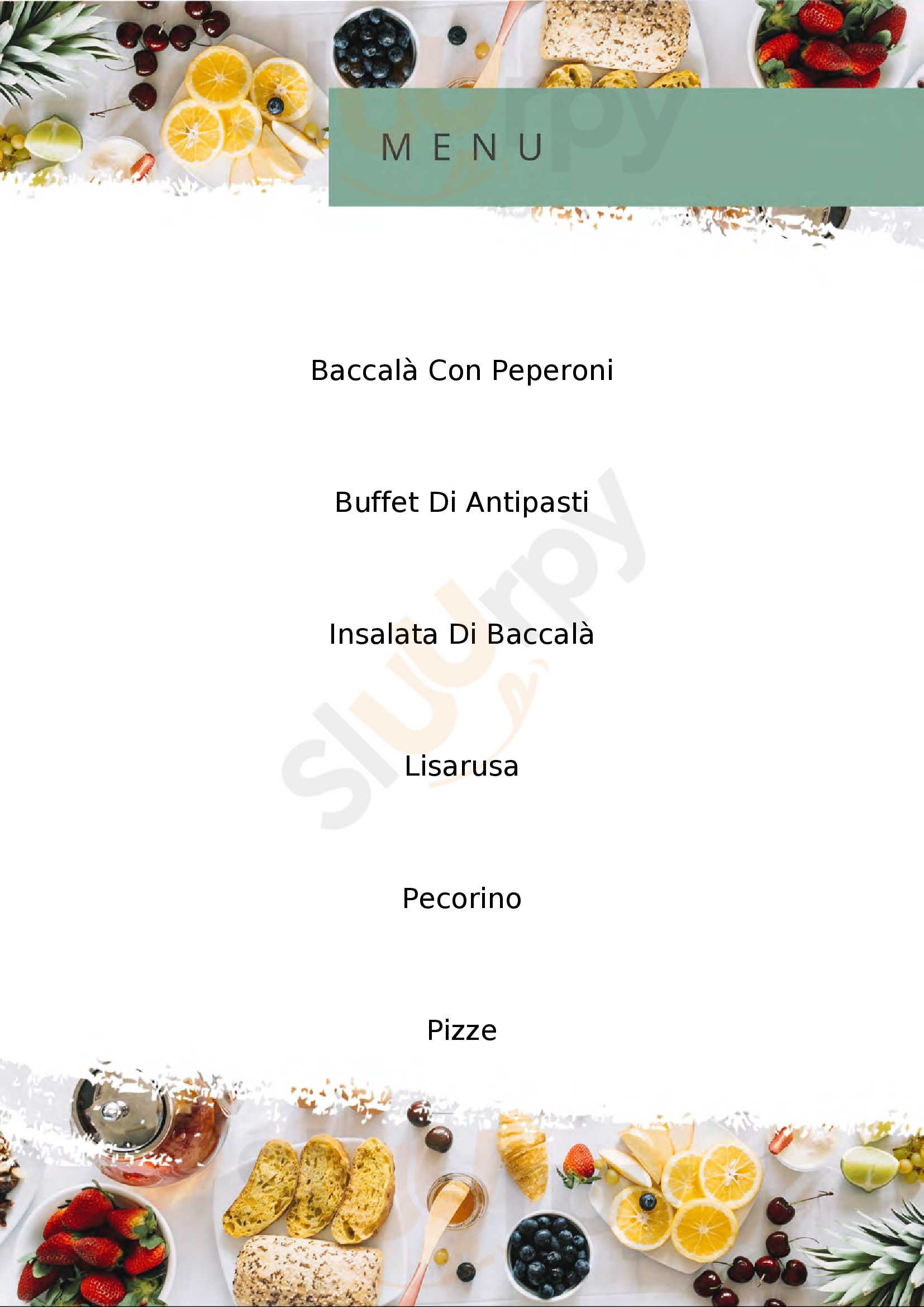 Lisa Rusa Cucina Tipica Calabrese Guardavalle menù 1 pagina