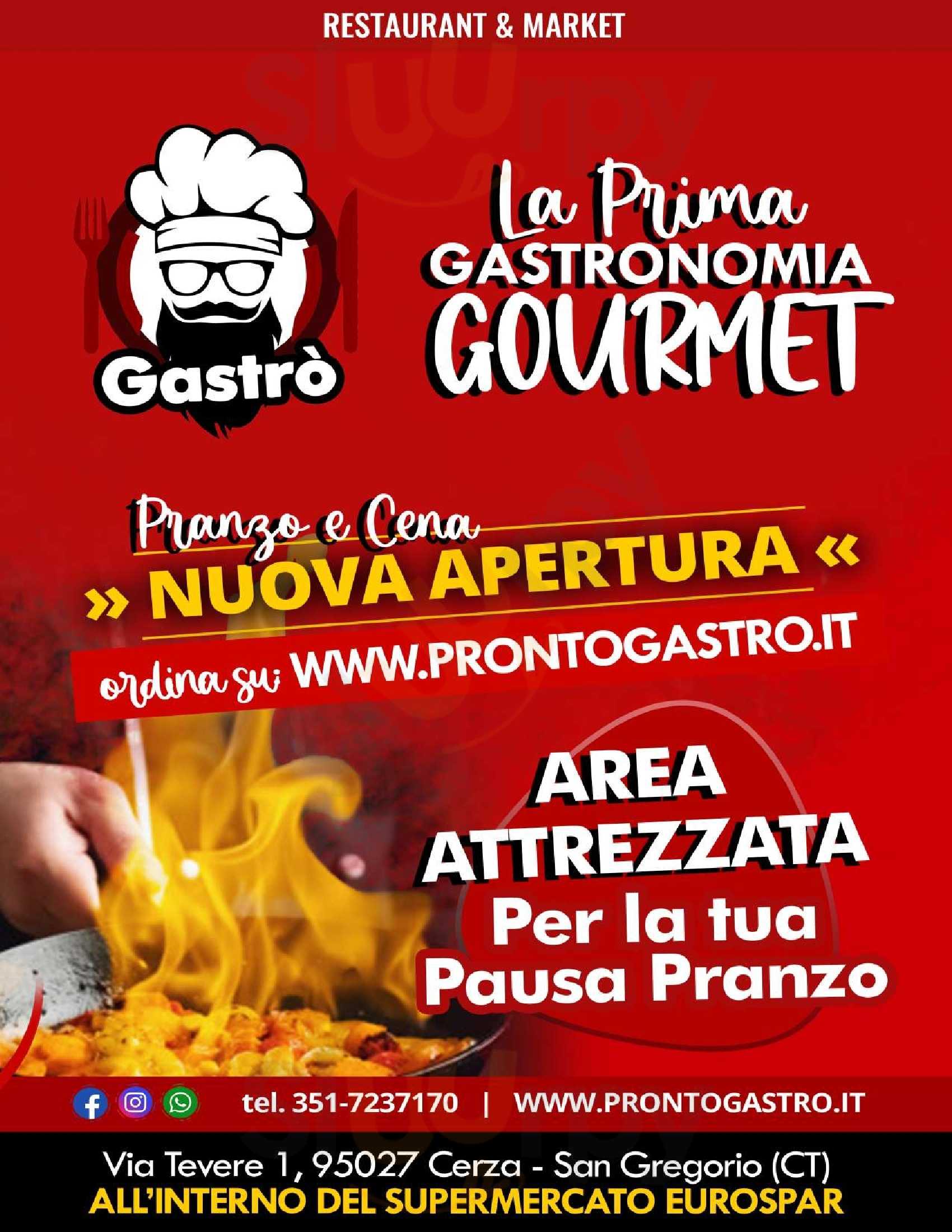 Gastró - La Prima Gastronomia Gourmet San Gregorio di Catania menù 1 pagina