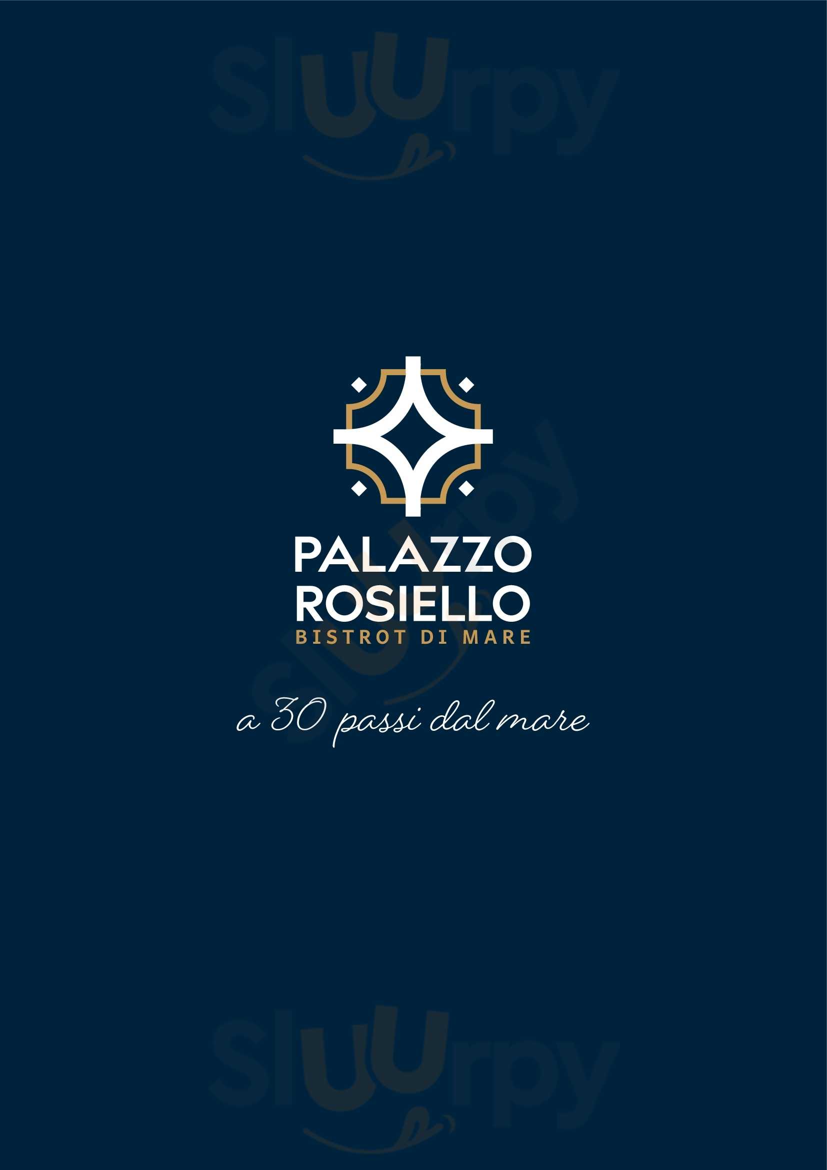 Palazzo Rosiello - Bistrot di Mare Santa Maria di Castellabate menù 1 pagina