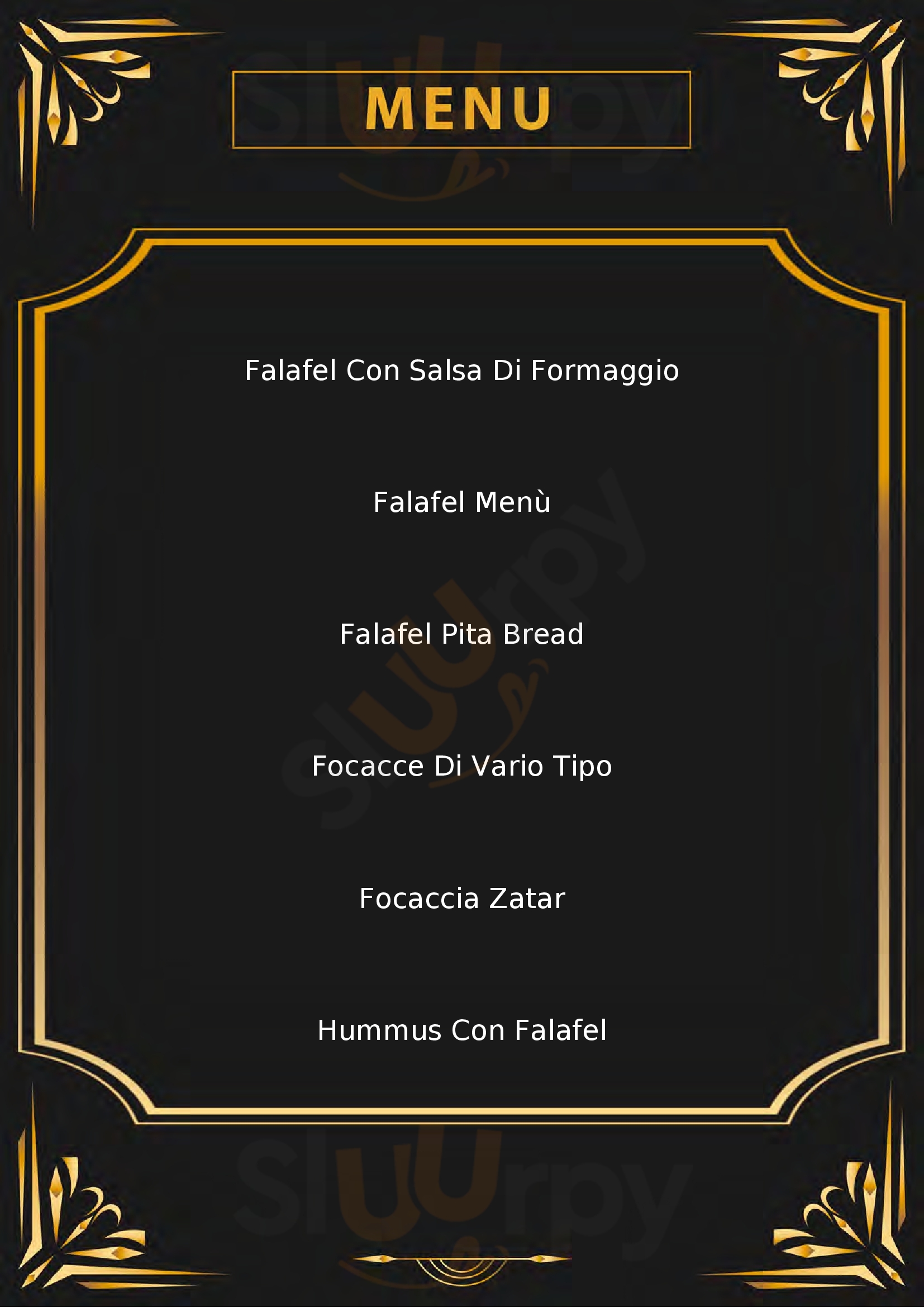 Atomic Falafel Firenze menù 1 pagina