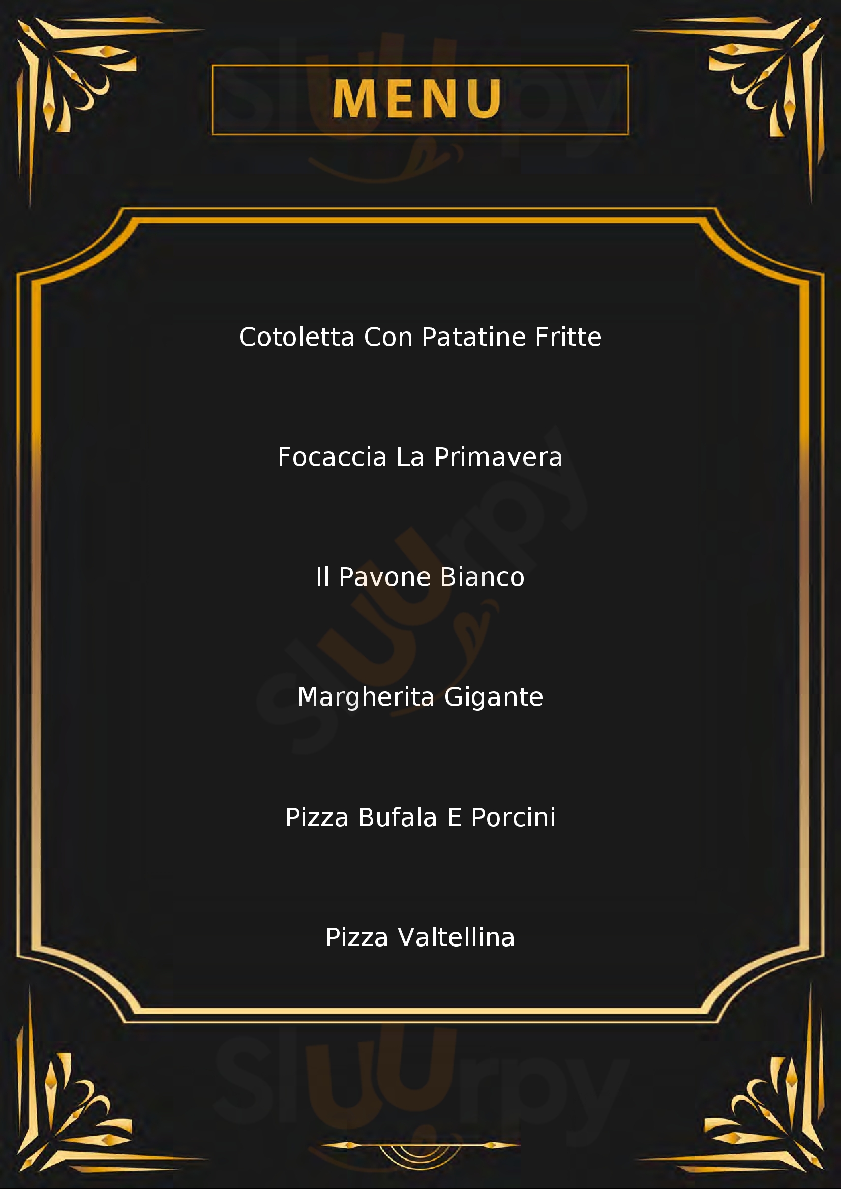 Il Pavone Pizzeria Milano menù 1 pagina