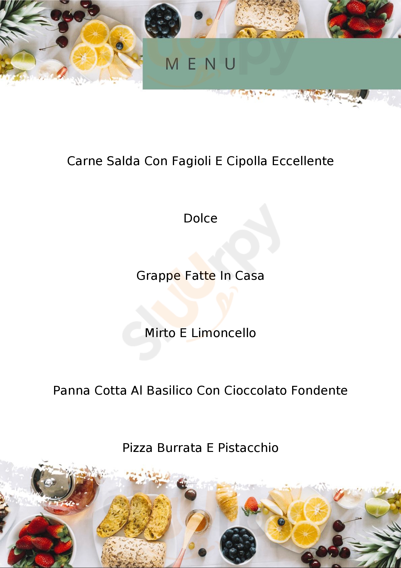 Pizzeria cavazzani Avio menù 1 pagina