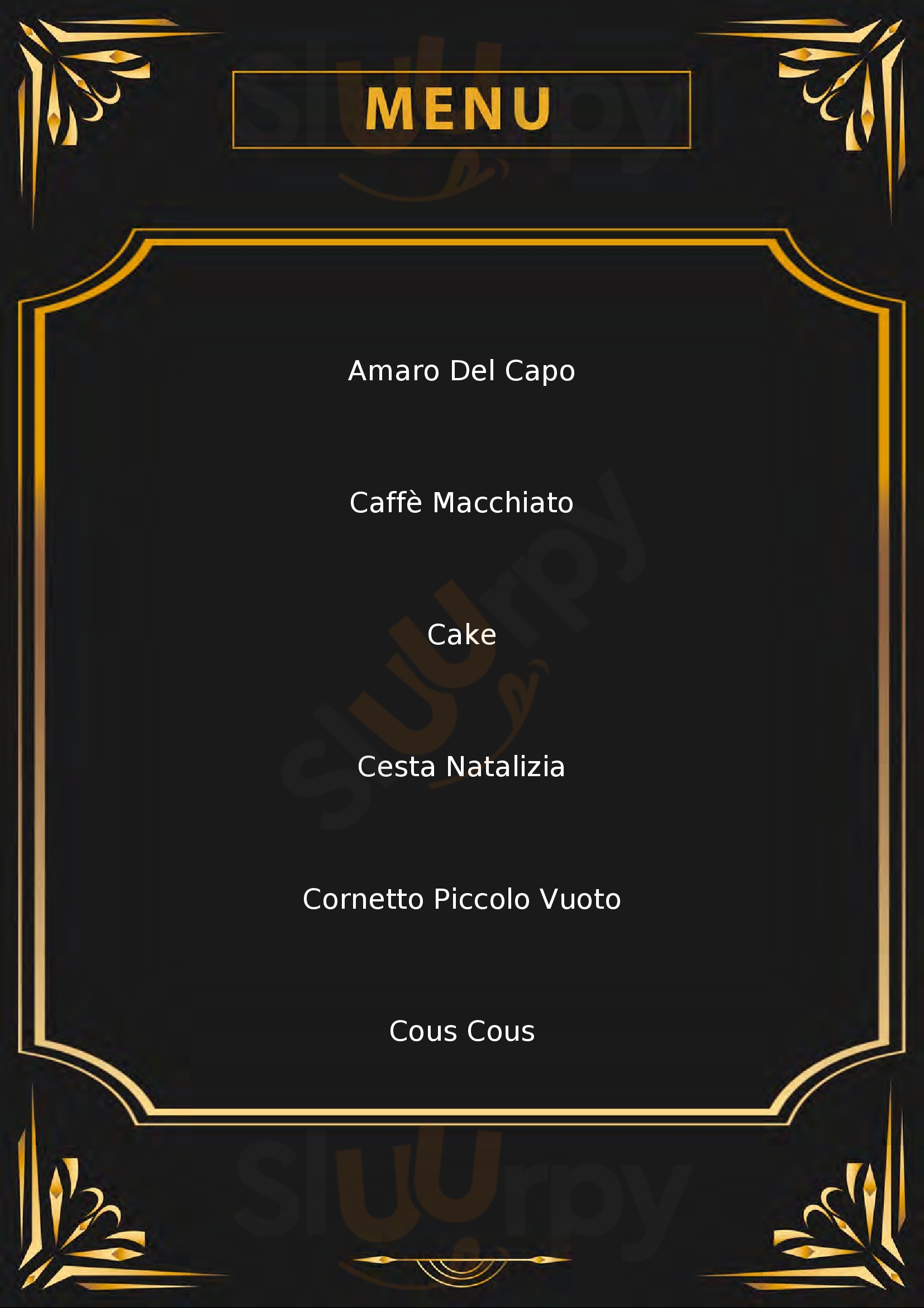 Mac Musicart Cafe Catania menù 1 pagina