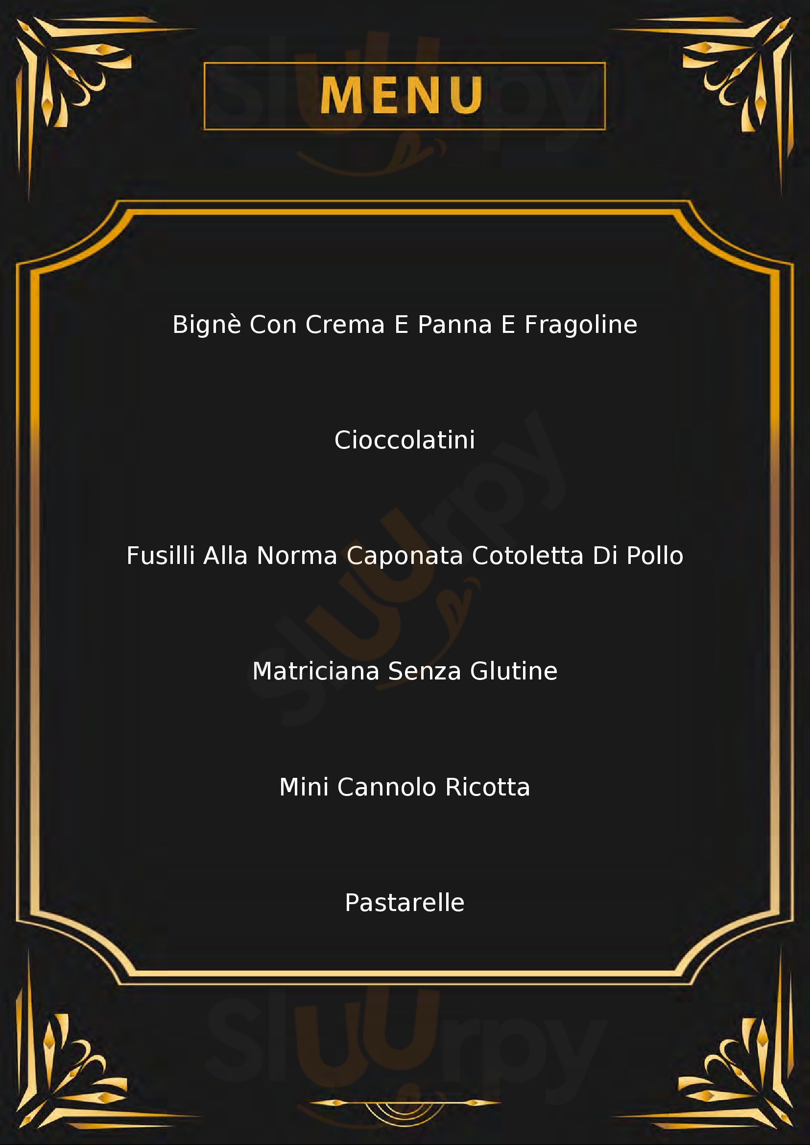 Sicilia Caffè Tiburtina Roma menù 1 pagina