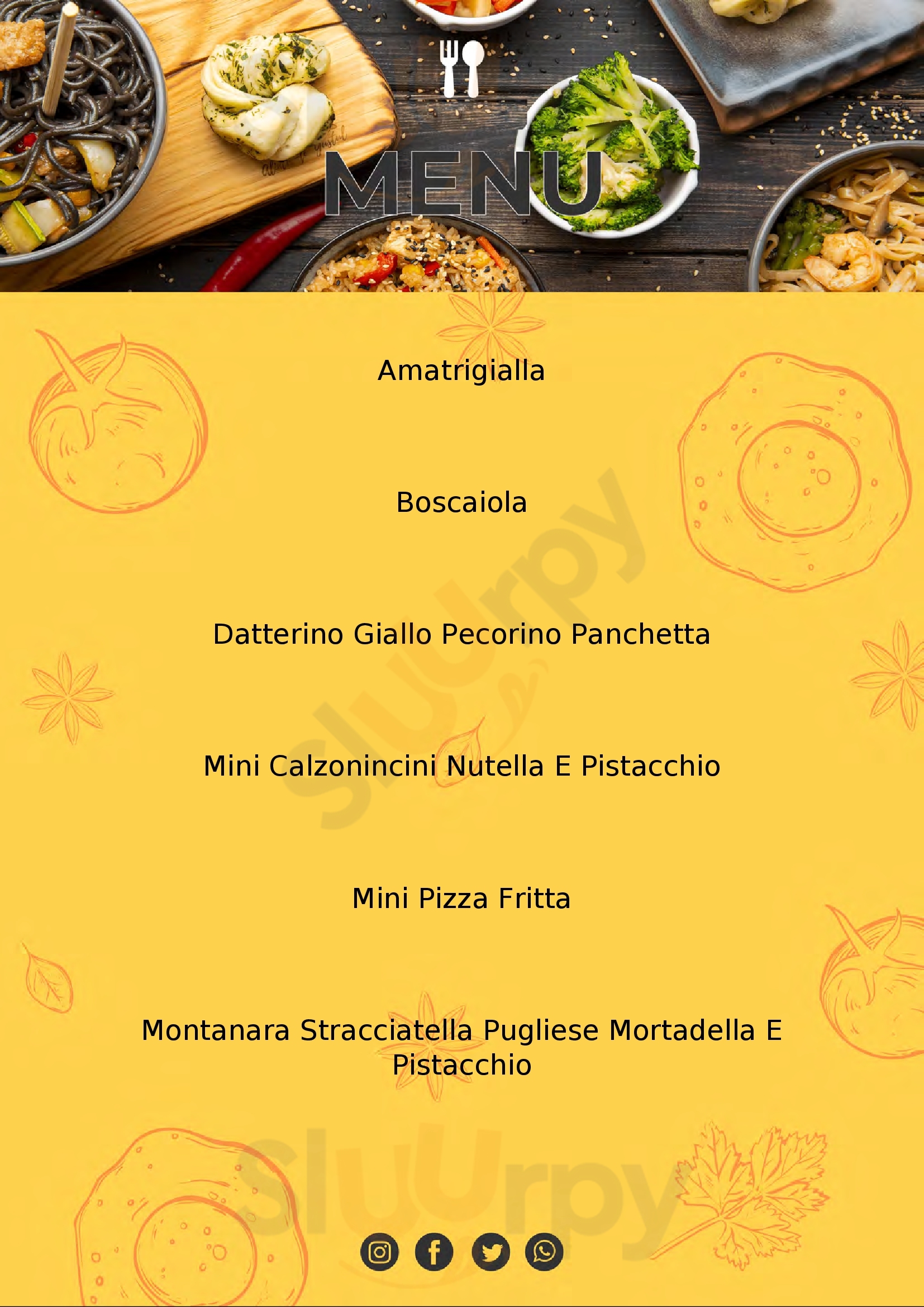 Pizzeria Papilla Roma menù 1 pagina