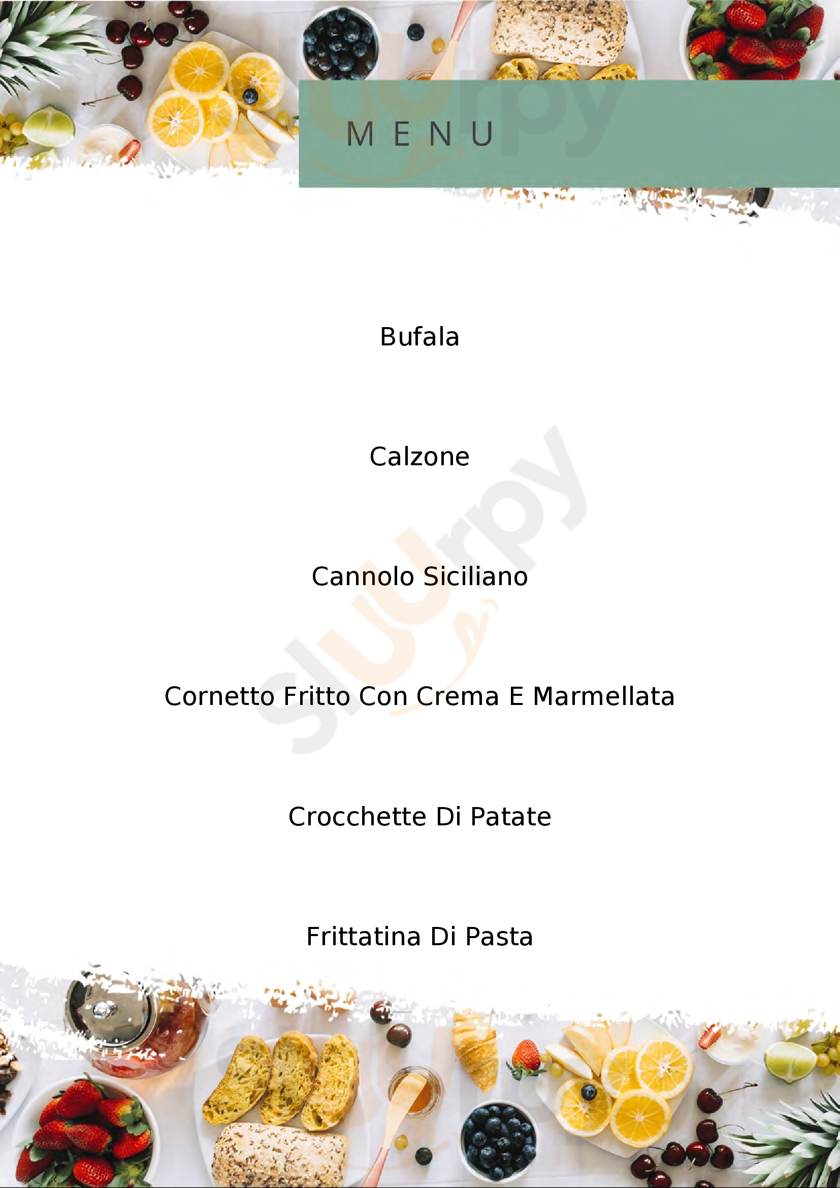 Voltasio Pizza Napoletana Cosenza menù 1 pagina