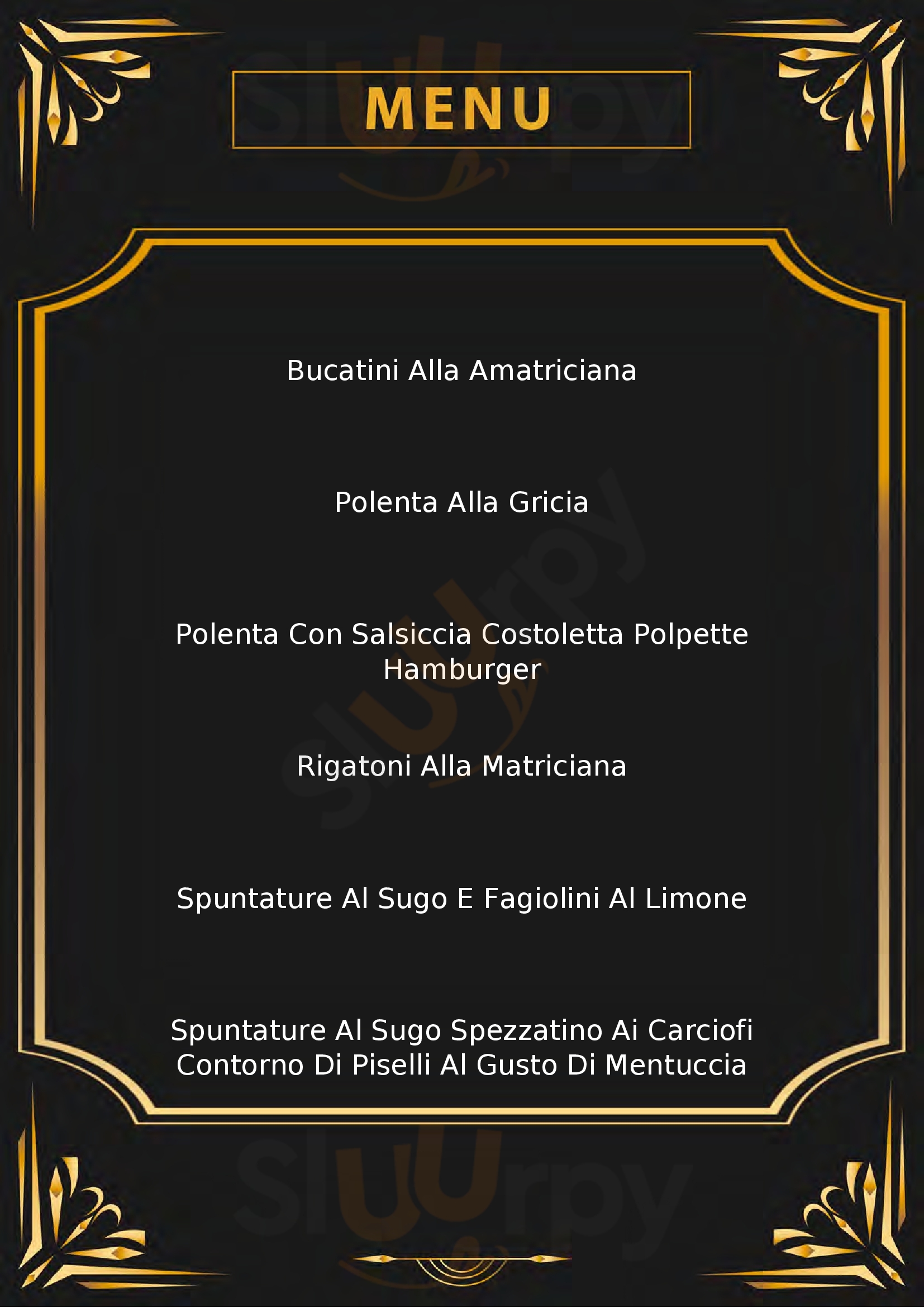 Spaghetteria Sapori Antichi Roma menù 1 pagina
