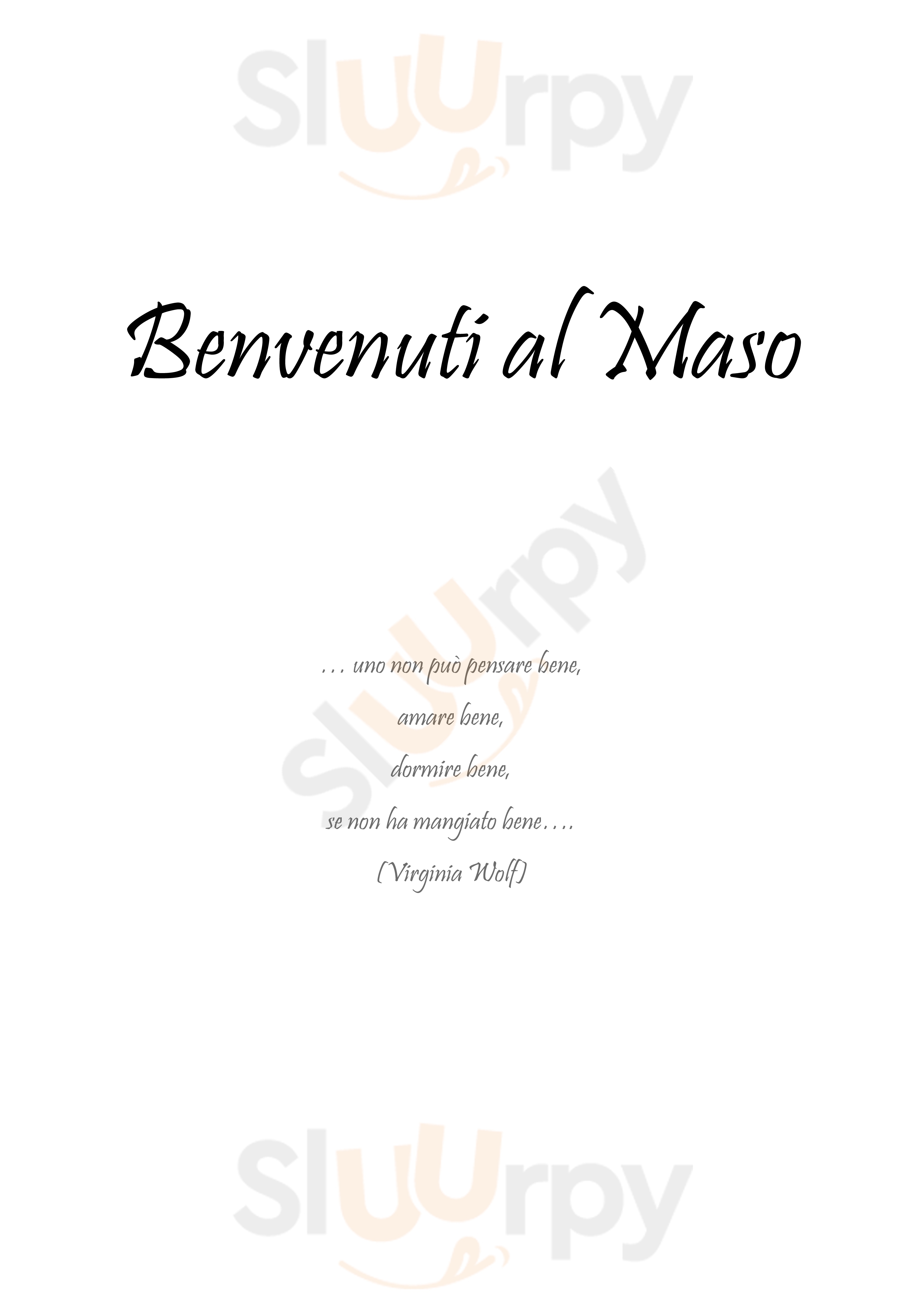 Maso del Brenta Caderzone Terme menù 1 pagina
