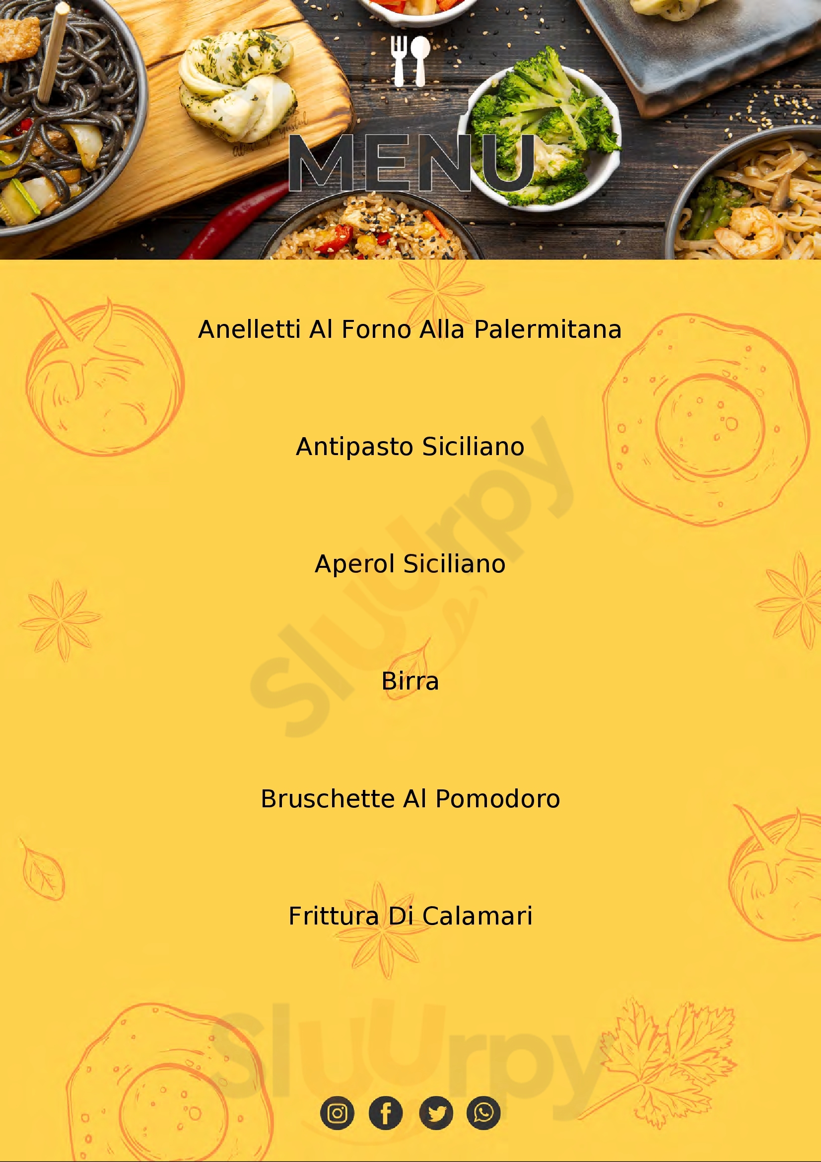 Maccio Gastronomy Osteria Palermo menù 1 pagina