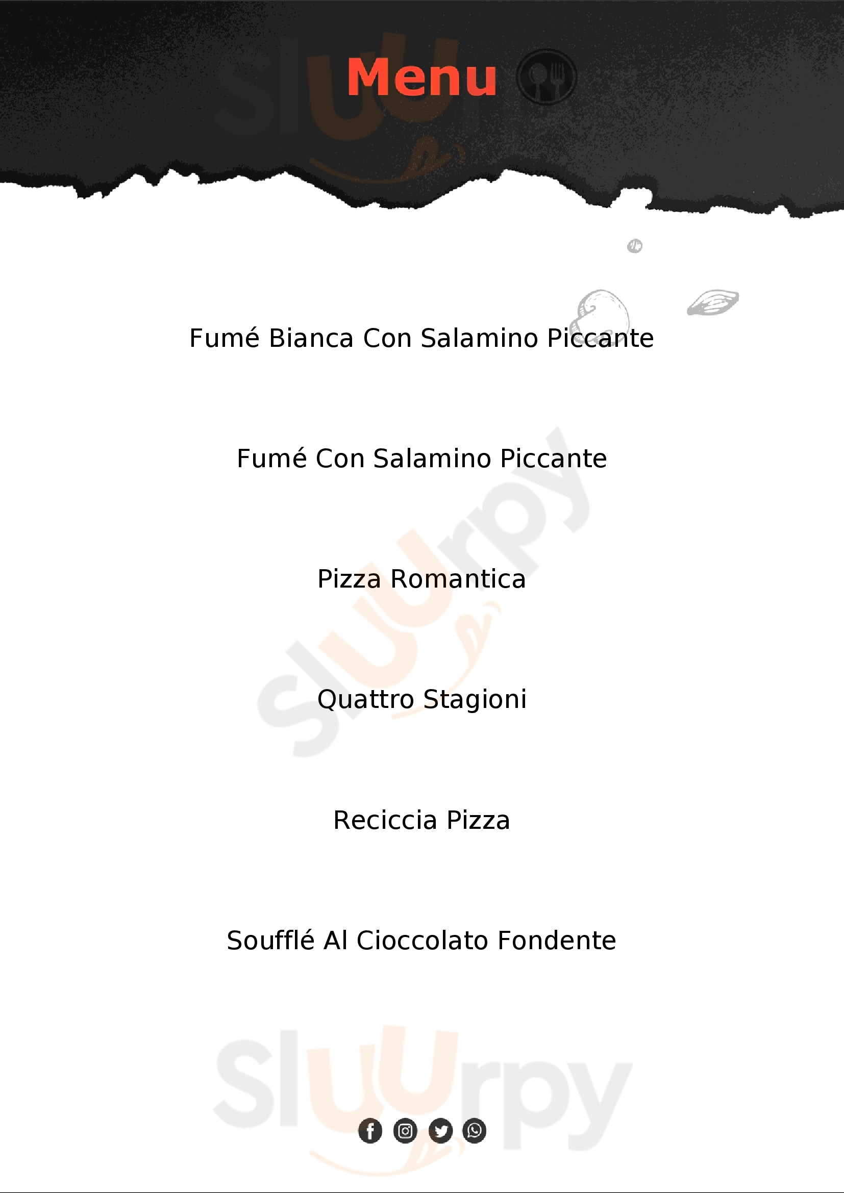 Pizzeria Core A Core Tricase menù 1 pagina