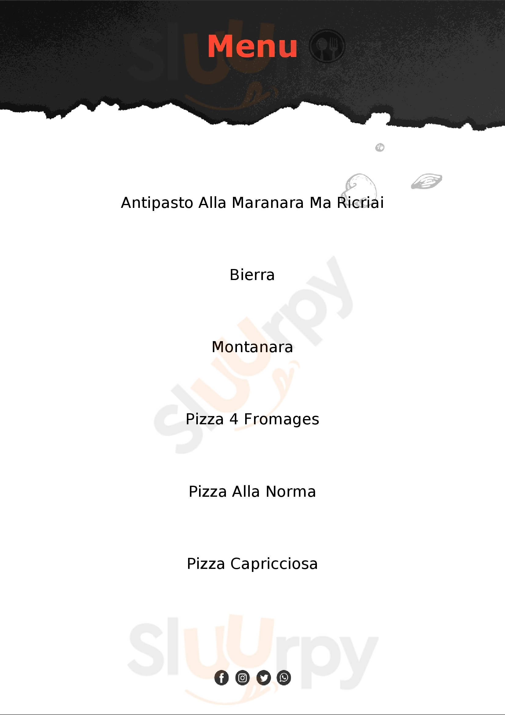 Serafino Pizza Espressa Catania menù 1 pagina