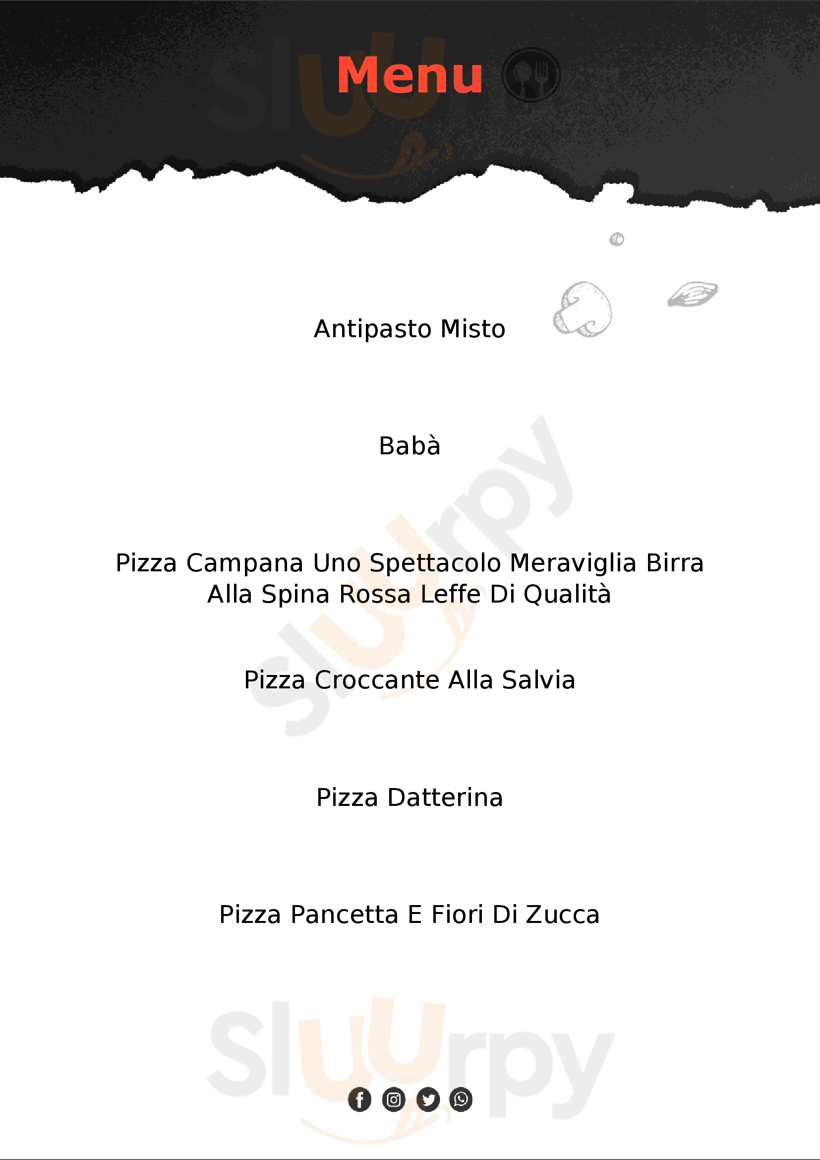 Pizzeria Ventitré Empoli menù 1 pagina