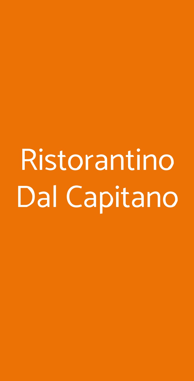 Ristorantino Dal Capitano Comacchio menù 1 pagina