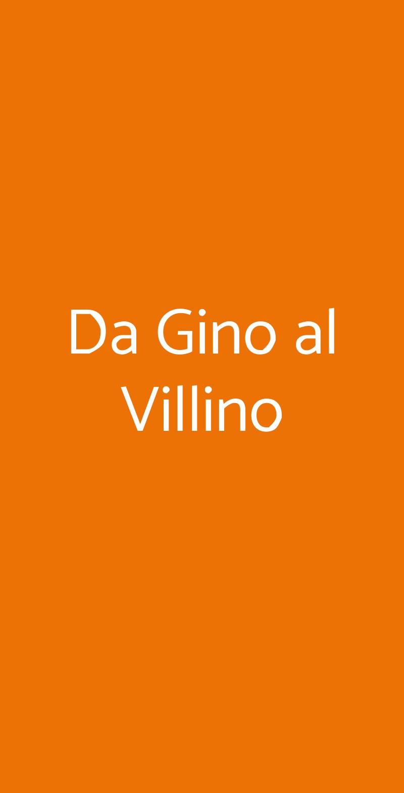 Da Gino al Villino Roma menù 1 pagina