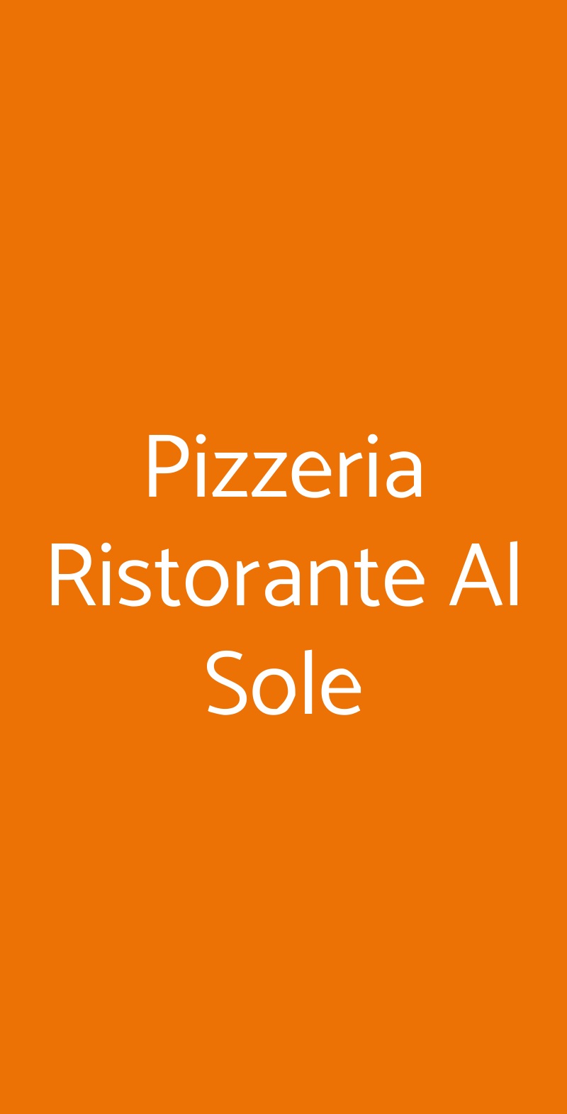 Pizzeria Ristorante Al Sole Ledro menù 1 pagina