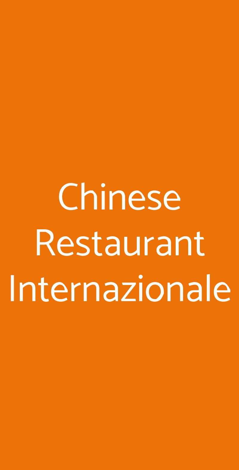 Chinese Restaurant Internazionale Roma menù 1 pagina