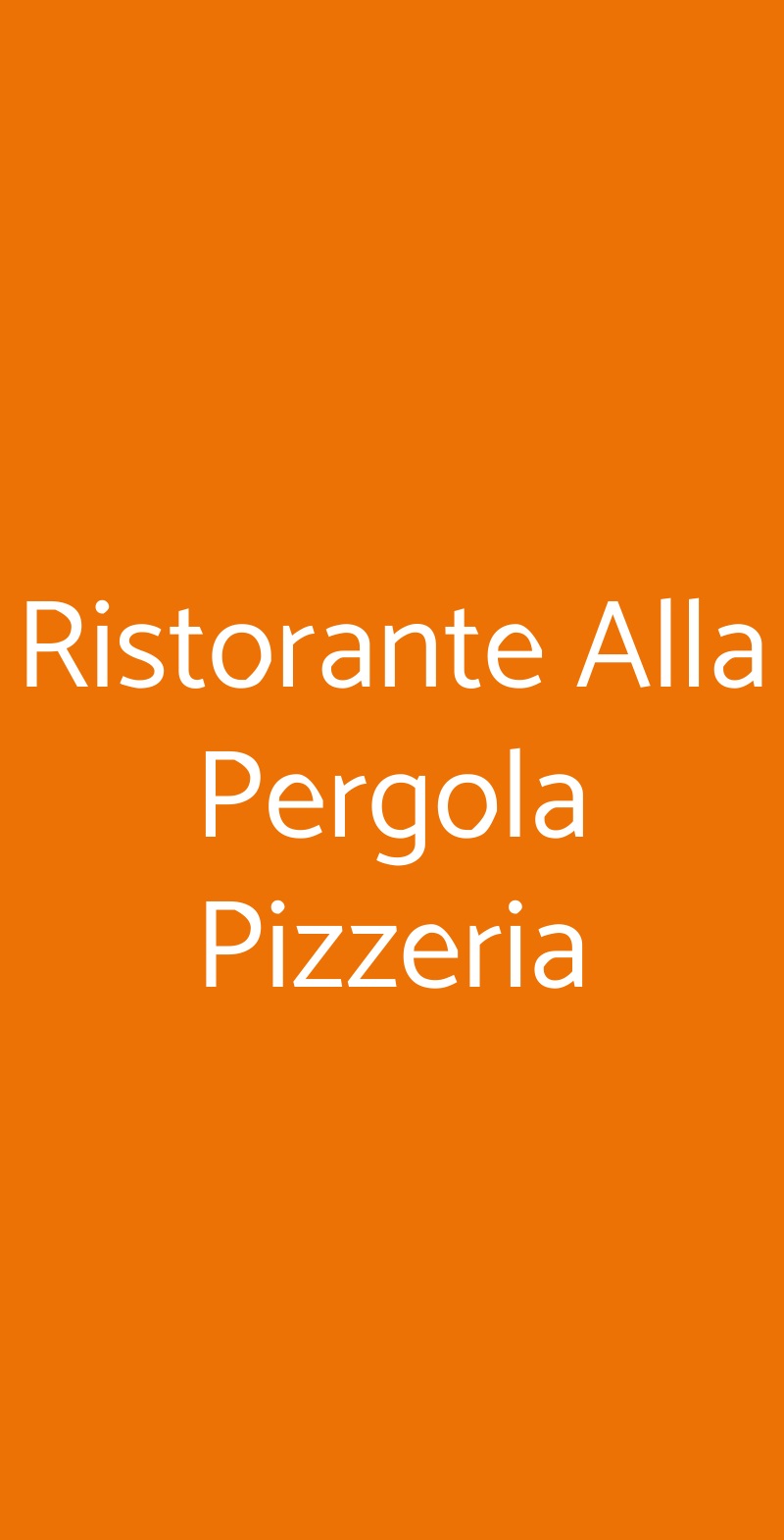 Ristorante Alla Pergola Pizzeria Dro menù 1 pagina