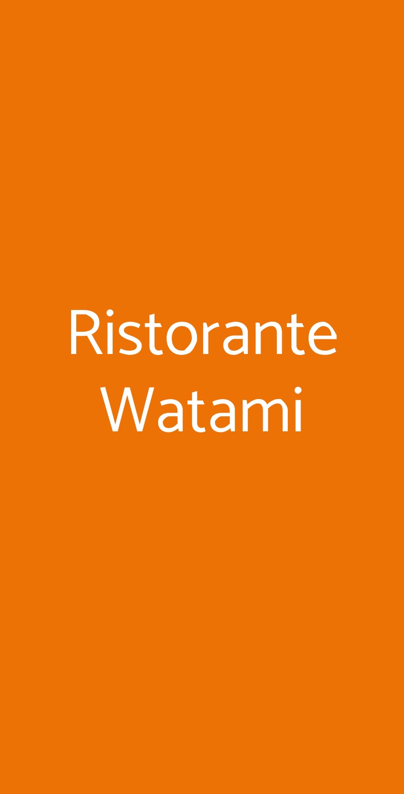 Ristorante Watami Rovereto menù 1 pagina