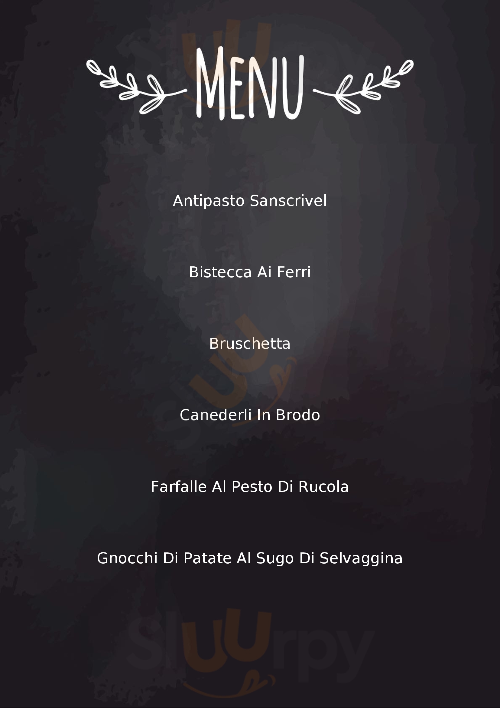 Ristorante Sanscrivel Folgaria menù 1 pagina